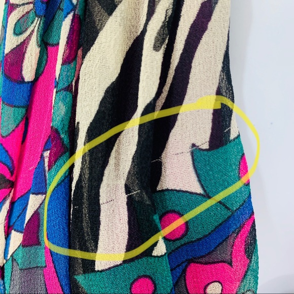 Tibi Multi-Color Silk Sleeveless Dress Size 0 - Picture 14 of 15